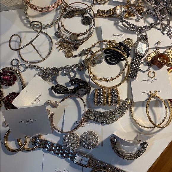 Large Jewelry Lot  Gold and Silver Bracelet Collection - rings watches earrings - Picture 4 of 8